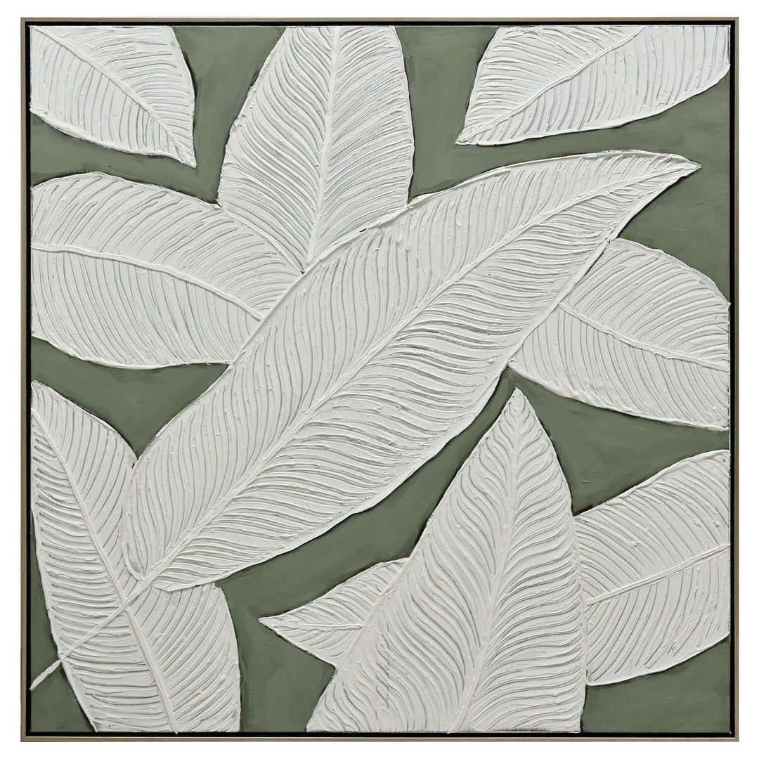 DSZ Product, feed-cond-new, feed-sl-DSZ Freight Payable, new100 X 100Cm Emerald Oasis: Leaves Of Serenity Champagne Framed Hand Painted Canvas Wall Art - Premium Home & Garden > Wall Art > Posters, Paintings & Prints from Hometta ! Shop Online Buy Now at S & D's Value Store Family Business Best Customer ServiceDSZ Product, feed-cond-new, feed-sl-DSZ Freight Payable, new