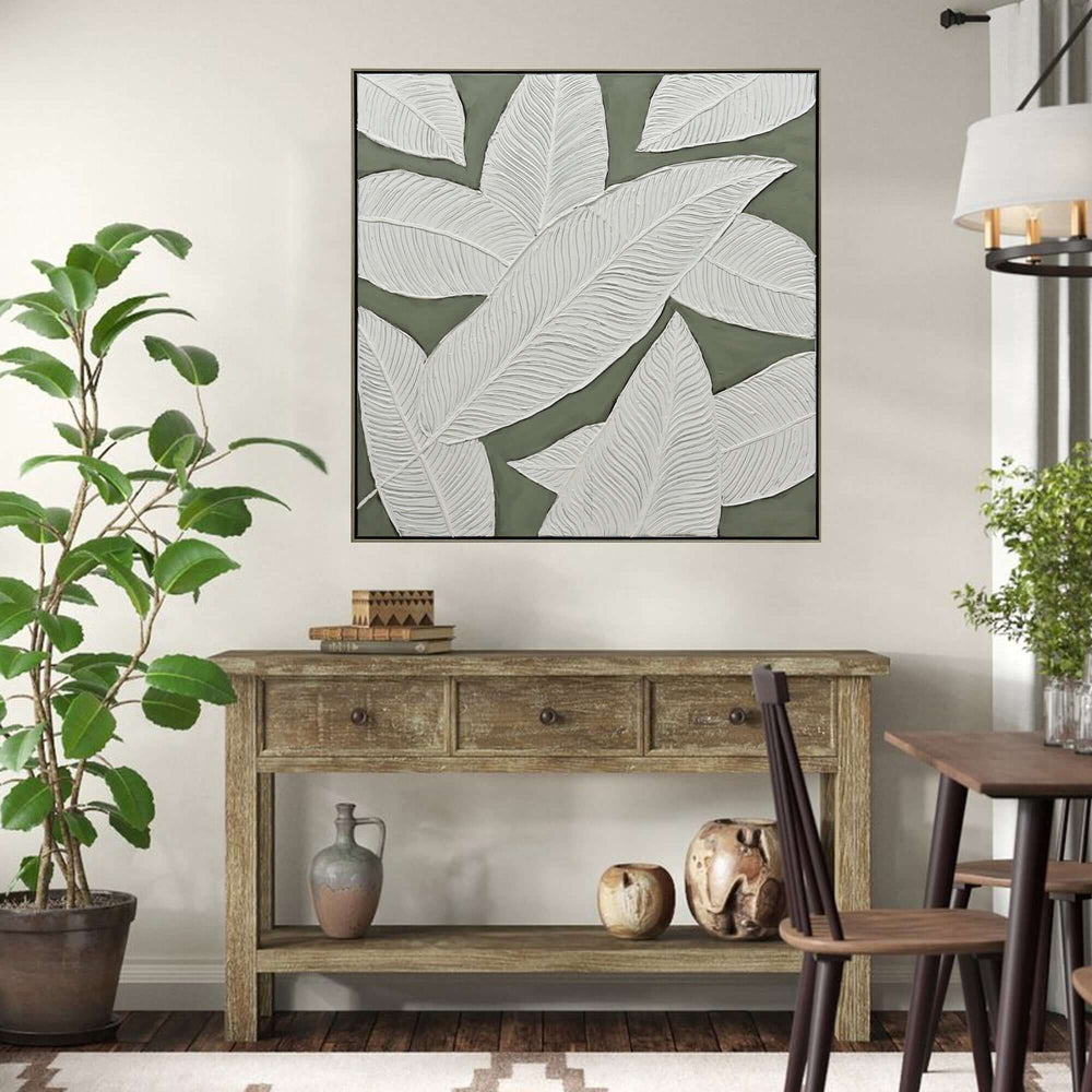 DSZ Product, feed-cond-new, feed-sl-DSZ Freight Payable, new100 X 100Cm Emerald Oasis: Leaves Of Serenity Champagne Framed Hand Painted Canvas Wall Art - Premium Home & Garden > Wall Art > Posters, Paintings & Prints from Hometta ! Shop Online Buy Now at S & D's Value Store Family Business Best Customer ServiceDSZ Product, feed-cond-new, feed-sl-DSZ Freight Payable, new