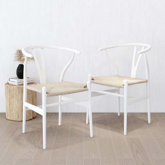 DSZ Product, feed-cond-new, feed-sl-DSZ Freight PayableWhite Hans Wegner Replica Wishbone Chairs (Set of 2) - Premium Furniture > Dining > Dining Set from DSZ ! Shop Online Buy Now at S & D's Value Store Family Business Best Customer ServiceDSZ Product, feed-cond-new, feed-sl-DSZ Freight Payable