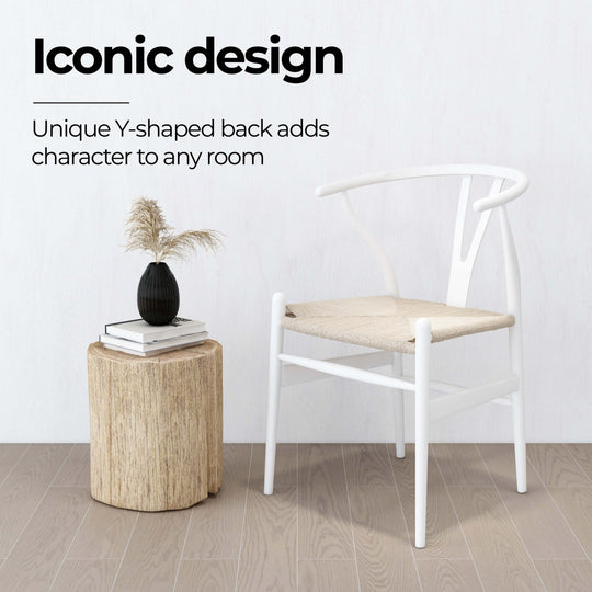 DSZ Product, feed-cond-new, feed-sl-DSZ Freight PayableWhite Hans Wegner Replica Wishbone Chairs (Set of 2) - Premium Furniture > Dining > Dining Set from DSZ ! Shop Online Buy Now at S & D's Value Store Family Business Best Customer ServiceDSZ Product, feed-cond-new, feed-sl-DSZ Freight Payable