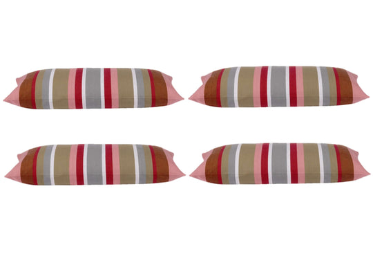 _label_, DSZ Product, feed-cond-new, feed-sl-free shipping, free-shippingPack Of 4 Corban Rose Pink Based Striped Cushion Cover Multicoloured Rectangle 35 X 70Cm - Premium Home & Garden > Decor > Cushions & Throws from En ! Shop Online Buy Now at S & D's Value Store Family Business Best Customer Service_label_, DSZ Product, feed-cond-new, feed-sl-free shipping, free-shipping