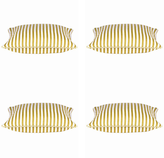 _label_, DSZ Product, feed-cond-new, feed-sl-free shipping, free-shippingPack Of 4 Dandi Mustard Yellow & White Striped Square Cushion Covers 40 X 40Cm - Premium Home & Garden > Decor > Cushions & Throws from En ! Shop Online Buy Now at S & D's Value Store Family Business Best Customer Service_label_, DSZ Product, feed-cond-new, feed-sl-free shipping, free-shipping