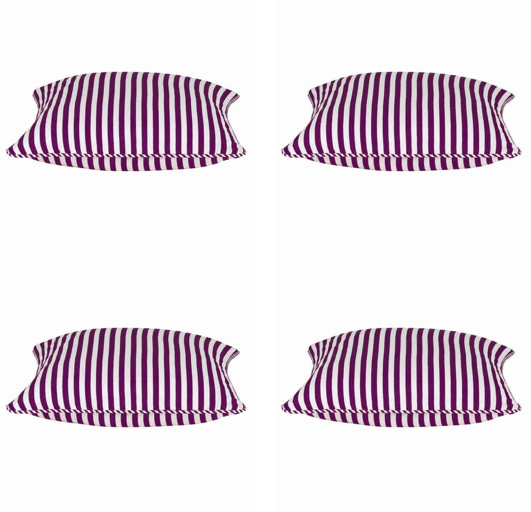 _label_, DSZ Product, feed-cond-new, feed-sl-free shipping, free-shippingPack Of 4 Dandi Fuchsia Plum Purple & White Striped Square Cushion Covers 40 X 40Cm - Premium Home & Garden > Decor > Cushions & Throws from En ! Shop Online Buy Now at S & D's Value Store Family Business Best Customer Service_label_, DSZ Product, feed-cond-new, feed-sl-free shipping, free-shipping