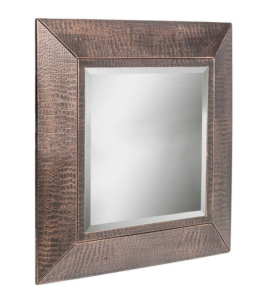 DSZ Product, feed-cond-new, feed-sl-DSZ Freight Payable, newSquare Wall Mirror With Croc Pattern Frame In Copper Finish - Premium Home & Garden > Decor > Mirrors from Lirash ! Shop Online Buy Now at S & D's Value Store Family Business Best Customer ServiceDSZ Product, feed-cond-new, feed-sl-DSZ Freight Payable, new