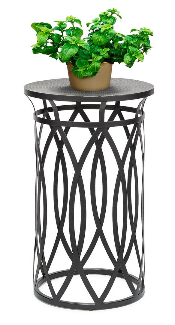 DSZ Product, feed-cond-new, feed-sl-DSZ Freight Payable, newBlack Round Iron Side Table With Cross Legs And Gold Finish Top - Premium Home & Garden > DIY > Table Tops & Bases from Lirash ! Shop Online Buy Now at S & D's Value Store Family Business Best Customer ServiceDSZ Product, feed-cond-new, feed-sl-DSZ Freight Payable, new