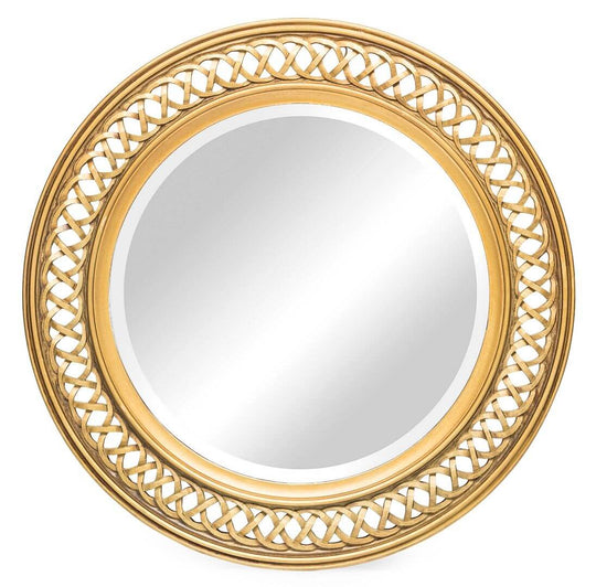 DSZ Product, feed-cond-new, feed-sl-DSZ Freight Payable, newDecorative Wooden Round Wall Mirror In Rustic Gold Finish - Premium Home & Garden > Decor > Mirrors from Lirash ! Shop Online Buy Now at S & D's Value Store Family Business Best Customer ServiceDSZ Product, feed-cond-new, feed-sl-DSZ Freight Payable, new