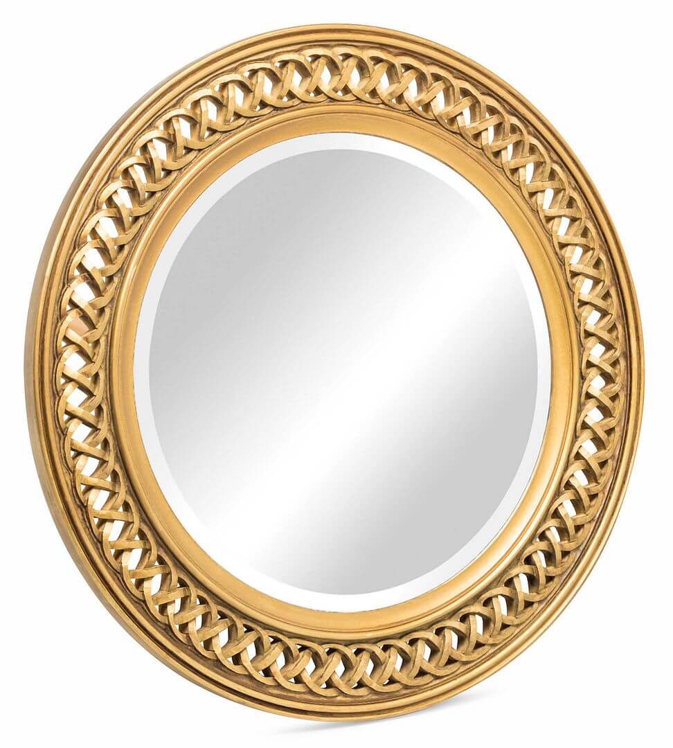 DSZ Product, feed-cond-new, feed-sl-DSZ Freight Payable, newDecorative Wooden Round Wall Mirror In Rustic Gold Finish - Premium Home & Garden > Decor > Mirrors from Lirash ! Shop Online Buy Now at S & D's Value Store Family Business Best Customer ServiceDSZ Product, feed-cond-new, feed-sl-DSZ Freight Payable, new