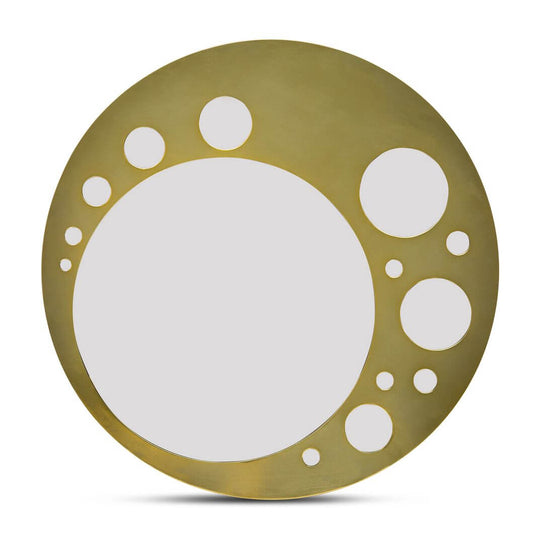 DSZ Product, feed-cond-new, feed-sl-DSZ Freight Payable, newDecorative Round Wall Mirror Art In Brass Finish - Premium Home & Garden > Decor > Mirrors from Lirash ! Shop Online Buy Now at S & D's Value Store Family Business Best Customer ServiceDSZ Product, feed-cond-new, feed-sl-DSZ Freight Payable, new