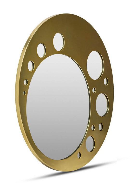 DSZ Product, feed-cond-new, feed-sl-DSZ Freight Payable, newDecorative Round Wall Mirror Art In Brass Finish - Premium Home & Garden > Decor > Mirrors from Lirash ! Shop Online Buy Now at S & D's Value Store Family Business Best Customer ServiceDSZ Product, feed-cond-new, feed-sl-DSZ Freight Payable, new