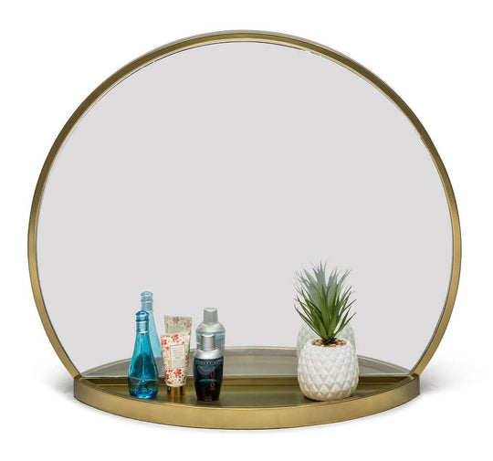 DSZ Product, feed-cond-new, feed-sl-DSZ Freight Payable, newRound Table Wall Mirror With Shelf Storage In Brass Finish - Premium Home & Garden > DIY > Kitchen & Bathroom DIY from Lirash ! Shop Online Buy Now at S & D's Value Store Family Business Best Customer ServiceDSZ Product, feed-cond-new, feed-sl-DSZ Freight Payable, new