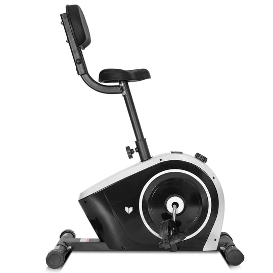 Lifespan Fitness Cyclestation 3 exercise bike in black and white, featuring ergonomic design and adjustable seat.