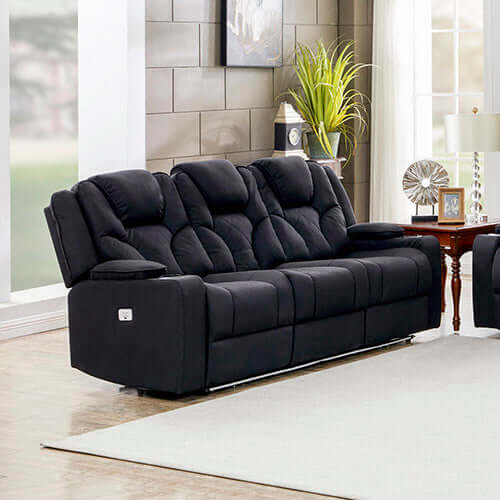 DSZ Product, feed-cond-new, feed-sl-DSZ Freight Payable, new3+2 Seater Electric Recliner Stylish Rhino Fabric Black Lounge Armchair With Led Features - Premium Furniture > Bar Stools & Chairs > Arm Chairs & Recliners from DSZ ! Shop Online Buy Now at S & D's Value Store Family Business Best Customer ServiceDSZ Product, feed-cond-new, feed-sl-DSZ Freight Payable, new