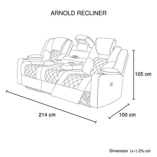 DSZ Product, feed-cond-new, feed-sl-DSZ Freight Payable, new3+2 Seater Electric Recliner Stylish Rhino Fabric Black Lounge Armchair With Led Features - Premium Furniture > Bar Stools & Chairs > Arm Chairs & Recliners from DSZ ! Shop Online Buy Now at S & D's Value Store Family Business Best Customer ServiceDSZ Product, feed-cond-new, feed-sl-DSZ Freight Payable, new