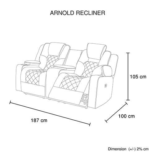 DSZ Product, feed-cond-new, feed-sl-DSZ Freight Payable, new3+2 Seater Electric Recliner Stylish Rhino Fabric Black Lounge Armchair With Led Features - Premium Furniture > Bar Stools & Chairs > Arm Chairs & Recliners from DSZ ! Shop Online Buy Now at S & D's Value Store Family Business Best Customer ServiceDSZ Product, feed-cond-new, feed-sl-DSZ Freight Payable, new