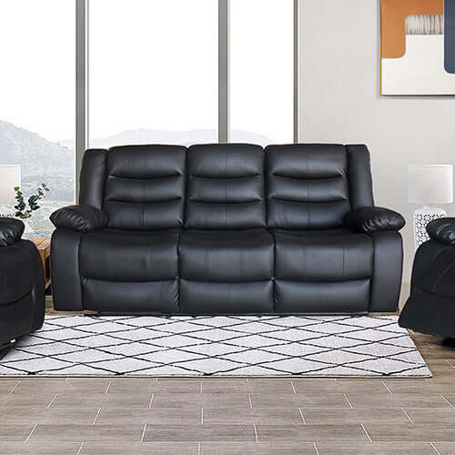 DSZ Product, feed-cond-new, feed-sl-DSZ Freight Payable, new3+1+1 Seater Recliner Sofa In Faux Leather Lounge Couch In Black - Premium Furniture > Sofas > Sofas & Sofa Beds from DSZ ! Shop Online Buy Now at S & D's Value Store Family Business Best Customer ServiceDSZ Product, feed-cond-new, feed-sl-DSZ Freight Payable, new