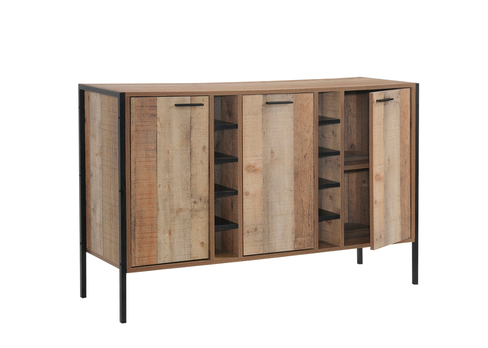 DSZ Product, feed-cond-new, feed-sl-DSZ Freight PayableWine Cabinet with 2 Strorage and open Selves Bar Cabinet Cupboard in Oak Colour - Premium Furniture > Dining > Buffets & Sideboards from DSZ ! Shop Online Buy Now at S & D's Value Store Family Business Best Customer ServiceDSZ Product, feed-cond-new, feed-sl-DSZ Freight Payable