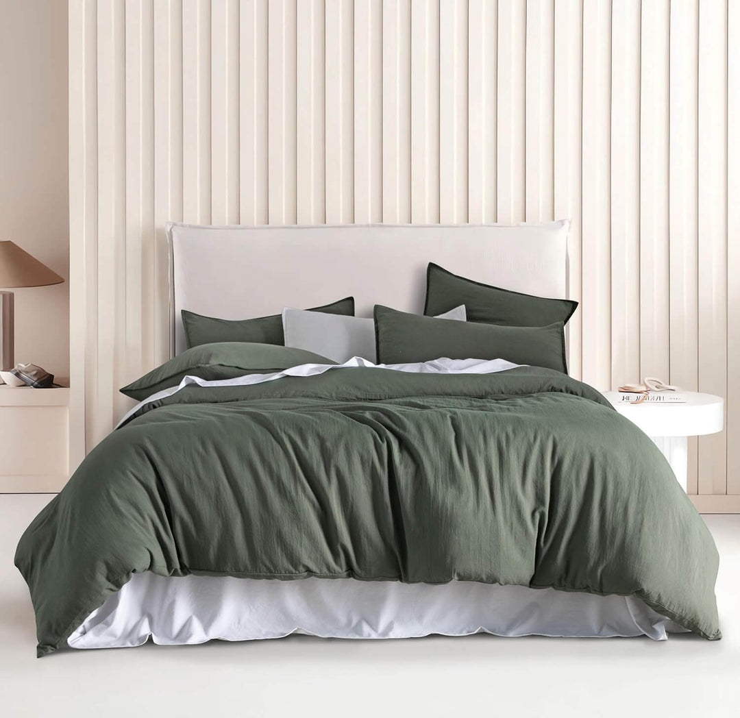 DSZ Product, feed-cond-new, feed-sl-DSZ Freight PayableVintage Washed Microfibre Quilt Cover Set (2Pcs) - Khaki Green - Single Size - Premium Home & Garden > Bedding > Quilts & Duvets from Cleverpolly ! Shop Online Buy Now at S & D's Value Store Family Business Best Customer ServiceDSZ Product, feed-cond-new, feed-sl-DSZ Freight Payable