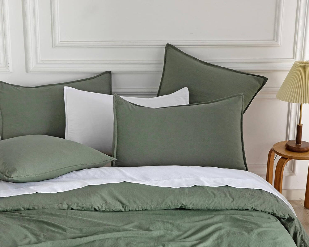 DSZ Product, feed-cond-new, feed-sl-DSZ Freight PayableVintage Washed Microfibre Quilt Cover Set (2Pcs) - Khaki Green - Single Size - Premium Home & Garden > Bedding > Quilts & Duvets from Cleverpolly ! Shop Online Buy Now at S & D's Value Store Family Business Best Customer ServiceDSZ Product, feed-cond-new, feed-sl-DSZ Freight Payable