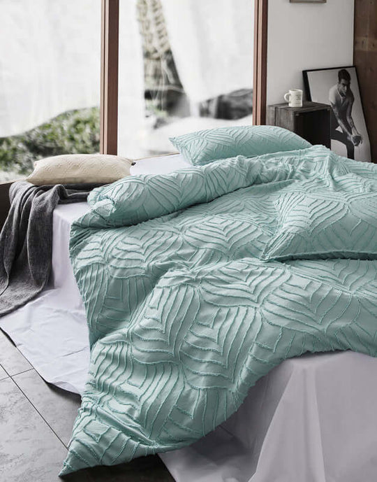 DSZ Product, feed-cond-new, feed-sl-DSZ Freight PayableTufted Ultra Soft Microfiber Quilt Cover Set - Single Sage Green - Premium Home & Garden > Bedding > Bed Sheets from Cleverpolly ! Shop Online Buy Now at S & D's Value Store Family Business Best Customer ServiceDSZ Product, feed-cond-new, feed-sl-DSZ Freight Payable