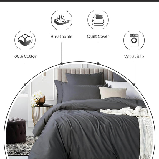 DSZ Product, feed-cond-new, feed-sl-DSZ Freight Payable100% Cotton Vintage Washed Bed Quilt Cover Set (2Pcs) - Charcoal - Single - Premium Home & Garden > Bedding > Quilts & Duvets from Gioia Casa ! Shop Online Buy Now at S & D's Value Store Family Business Best Customer ServiceDSZ Product, feed-cond-new, feed-sl-DSZ Freight Payable