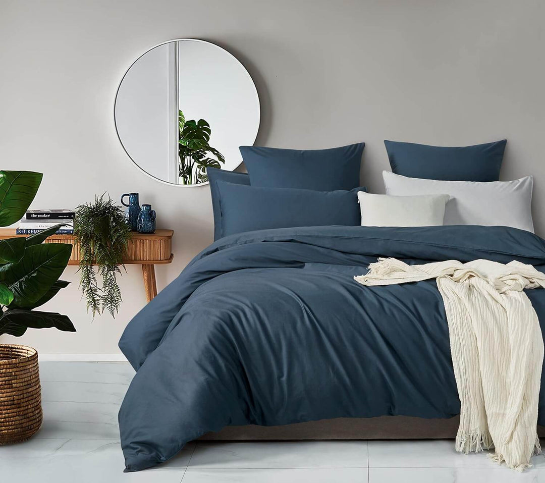 DSZ Product, feed-cond-new, feed-sl-DSZ Freight Payable100% (2Pcs) Cotton Vintage Washed Bed Quilt Cover Set - Dark Indigo - Single - Premium Home & Garden > Bedding > Quilts & Duvets from Gioia Casa ! Shop Online Buy Now at S & D's Value Store Family Business Best Customer ServiceDSZ Product, feed-cond-new, feed-sl-DSZ Freight Payable