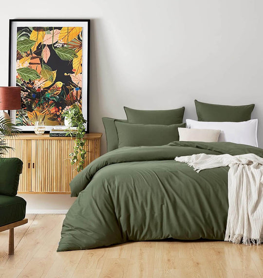 DSZ Product, feed-cond-new, feed-sl-DSZ Freight Payable100% Cotton Vintage Washed Bed Quilt Cover Set (2Pcs) - Khaki Green - Single - Premium Home & Garden > Bedding > Quilts & Duvets from Gioia Casa ! Shop Online Buy Now at S & D's Value Store Family Business Best Customer ServiceDSZ Product, feed-cond-new, feed-sl-DSZ Freight Payable