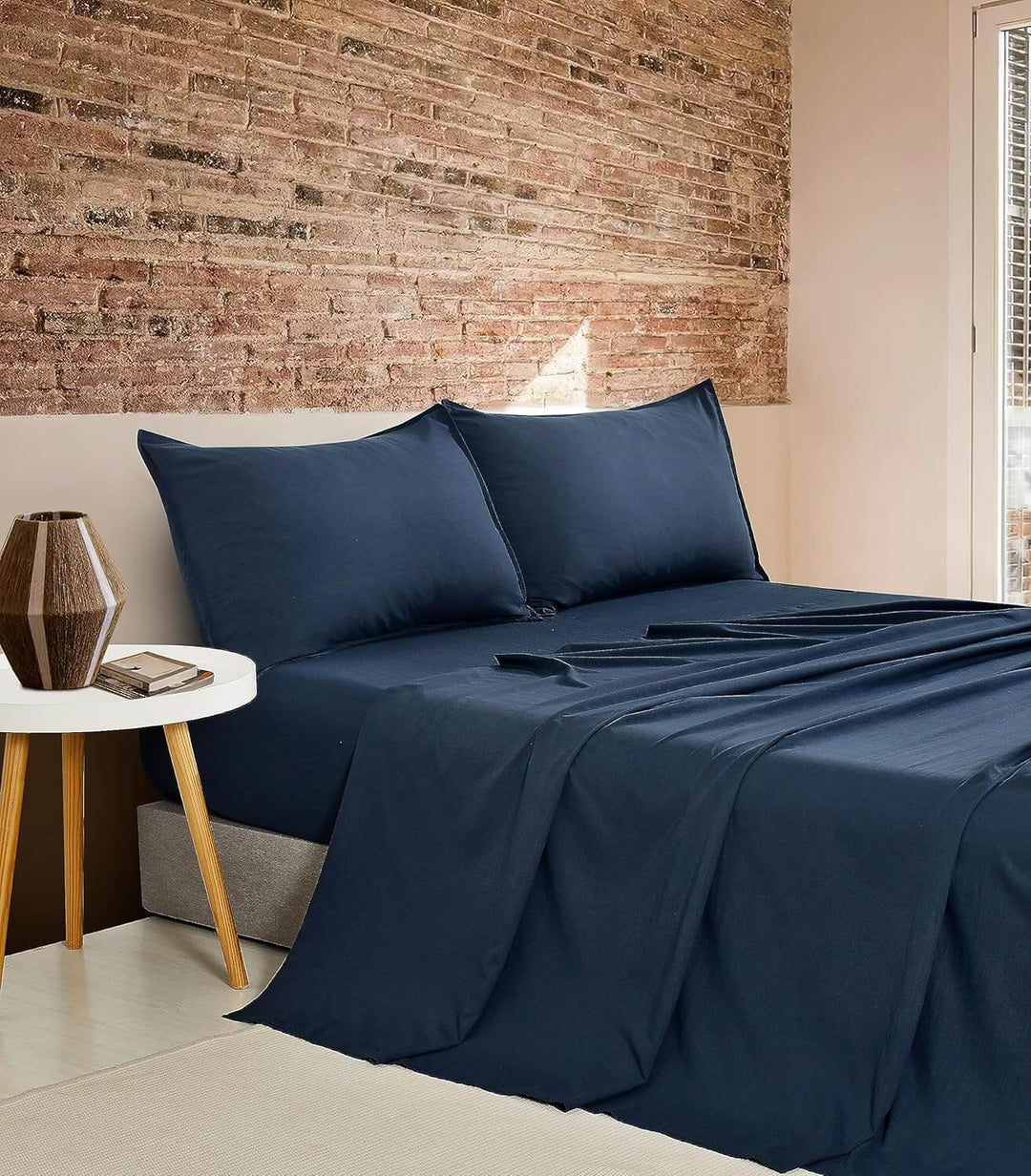 DSZ Product, feed-cond-new, feed-sl-DSZ Freight PayableVintage Washed Microfibre Sheet Set With 1 Pillowcase - Navy - Single - Premium Home & Garden > Bedding > Bed Sheets from Cleverpolly ! Shop Online Buy Now at S & D's Value Store Family Business Best Customer ServiceDSZ Product, feed-cond-new, feed-sl-DSZ Freight Payable