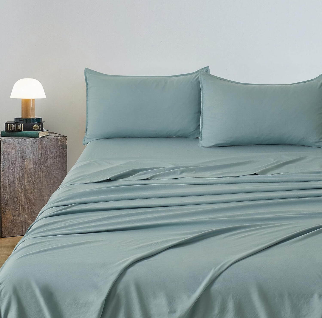 DSZ Product, feed-cond-new, feed-sl-DSZ Freight PayableVintage Washed Microfibre Sheet Set With 1 Pillowcase - Seafoam - Single - Premium Home & Garden > Bedding > Bed Sheets from Cleverpolly ! Shop Online Buy Now at S & D's Value Store Family Business Best Customer ServiceDSZ Product, feed-cond-new, feed-sl-DSZ Freight Payable