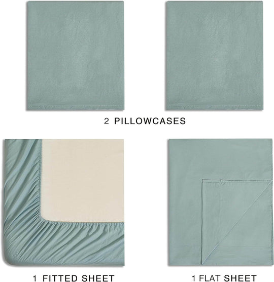 DSZ Product, feed-cond-new, feed-sl-DSZ Freight PayableVintage Washed Microfibre Sheet Set With 1 Pillowcase - Seafoam - Single - Premium Home & Garden > Bedding > Bed Sheets from Cleverpolly ! Shop Online Buy Now at S & D's Value Store Family Business Best Customer ServiceDSZ Product, feed-cond-new, feed-sl-DSZ Freight Payable