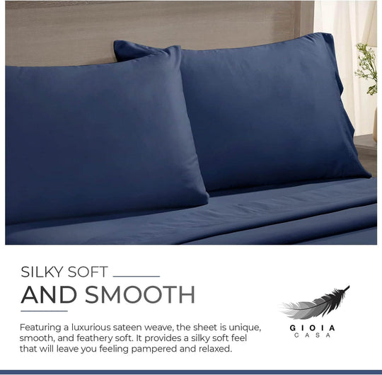 DSZ Product, feed-cond-new, feed-sl-DSZ Freight PayableBamboo Cotton Blend All Season Bedding Set - Navy Blue - Double Size - Premium Home & Garden > Bedding > Bed Sheets from Gioia Casa ! Shop Online Buy Now at S & D's Value Store Family Business Best Customer ServiceDSZ Product, feed-cond-new, feed-sl-DSZ Freight Payable