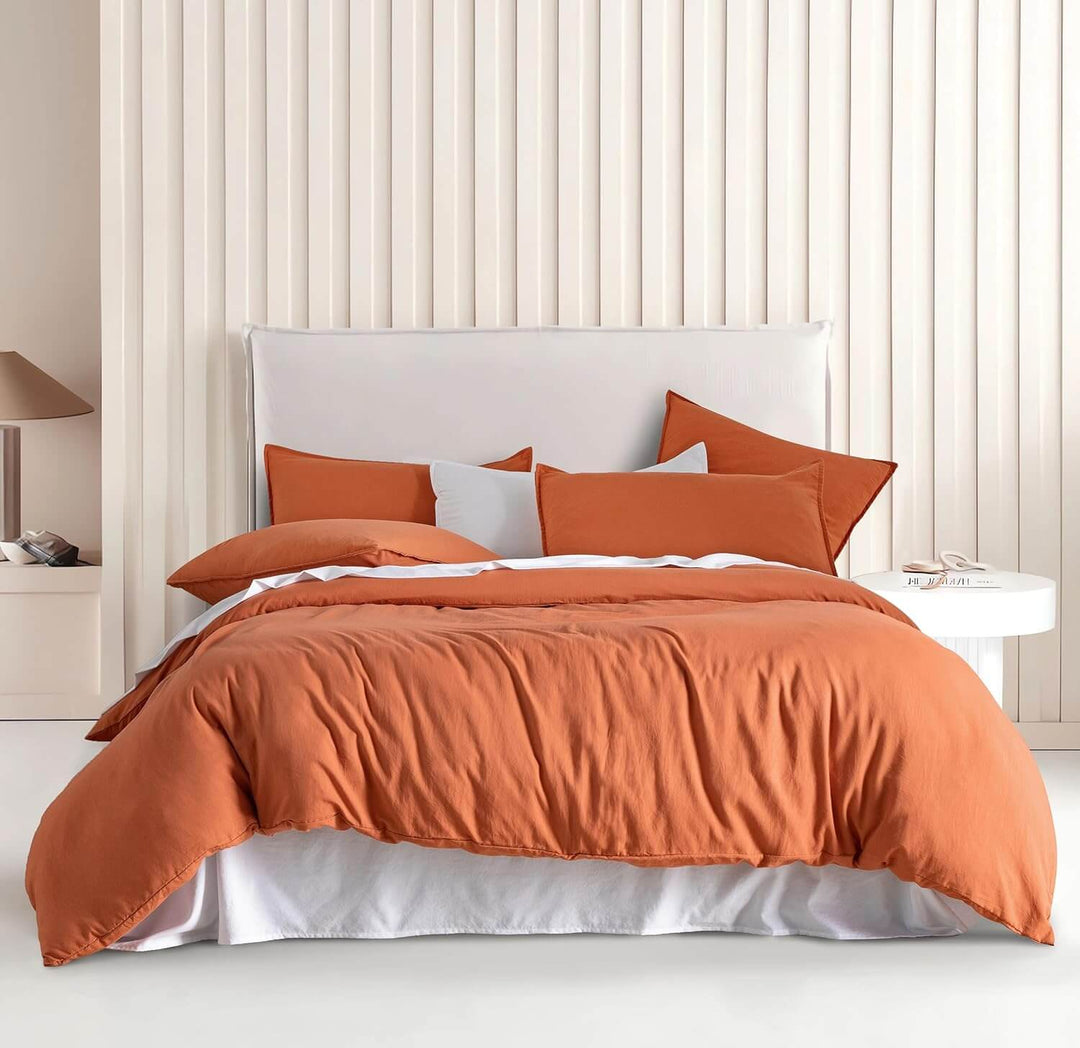 DSZ Product, feed-cond-new, feed-sl-DSZ Freight PayableVintage Washed Microfibre Quilt Cover Set (3Pcs) - Terracotta - Double Size - Premium Home & Garden > Bedding > Quilts & Duvets from Cleverpolly ! Shop Online Buy Now at S & D's Value Store Family Business Best Customer ServiceDSZ Product, feed-cond-new, feed-sl-DSZ Freight Payable