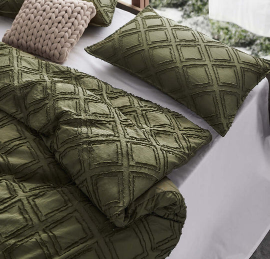 DSZ Product, feed-cond-new, feed-sl-DSZ Freight PayableTufted Ultra Soft Microfiber Quilt Cover Set - Double Khaiki Green - Premium Home & Garden > Bedding > Duvet Covers from Cleverpolly ! Shop Online Buy Now at S & D's Value Store Family Business Best Customer ServiceDSZ Product, feed-cond-new, feed-sl-DSZ Freight Payable