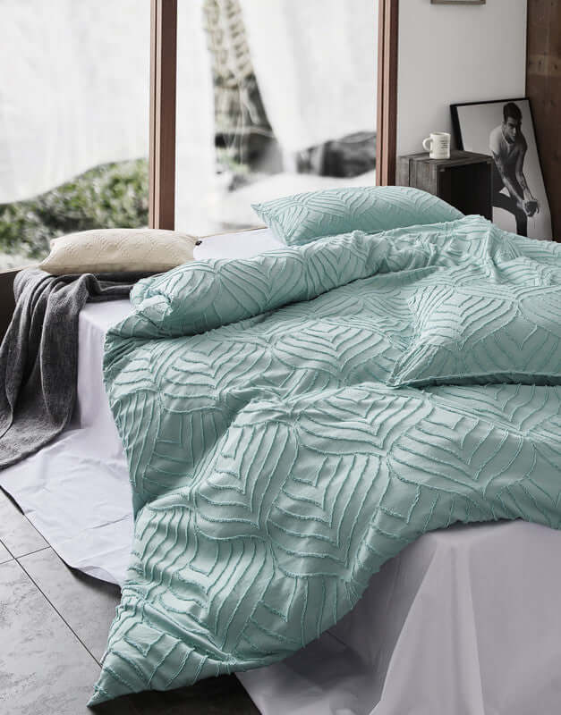 DSZ Product, feed-cond-new, feed-sl-DSZ Freight PayableTufted Ultra Soft Microfiber Quilt Cover Set - Double Sage Green - Premium Home & Garden > Bedding > Bed Sheets from Cleverpolly ! Shop Online Buy Now at S & D's Value Store Family Business Best Customer ServiceDSZ Product, feed-cond-new, feed-sl-DSZ Freight Payable