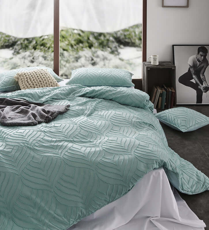 DSZ Product, feed-cond-new, feed-sl-DSZ Freight PayableTufted Ultra Soft Microfiber Quilt Cover Set - Double Sage Green - Premium Home & Garden > Bedding > Bed Sheets from Cleverpolly ! Shop Online Buy Now at S & D's Value Store Family Business Best Customer ServiceDSZ Product, feed-cond-new, feed-sl-DSZ Freight Payable