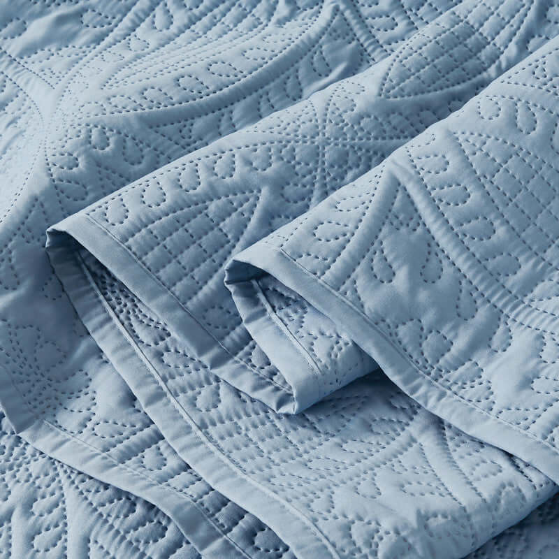 DSZ Product, feed-cond-new, feed-sl-DSZ Freight PayableLisbon Quilted 3 Pieces Embossed Coverlet Set - Queen/Double Blue - Premium Home & Garden > Bedding > Duvet Covers from Gioia Casa ! Shop Online Buy Now at S & D's Value Store Family Business Best Customer ServiceDSZ Product, feed-cond-new, feed-sl-DSZ Freight Payable