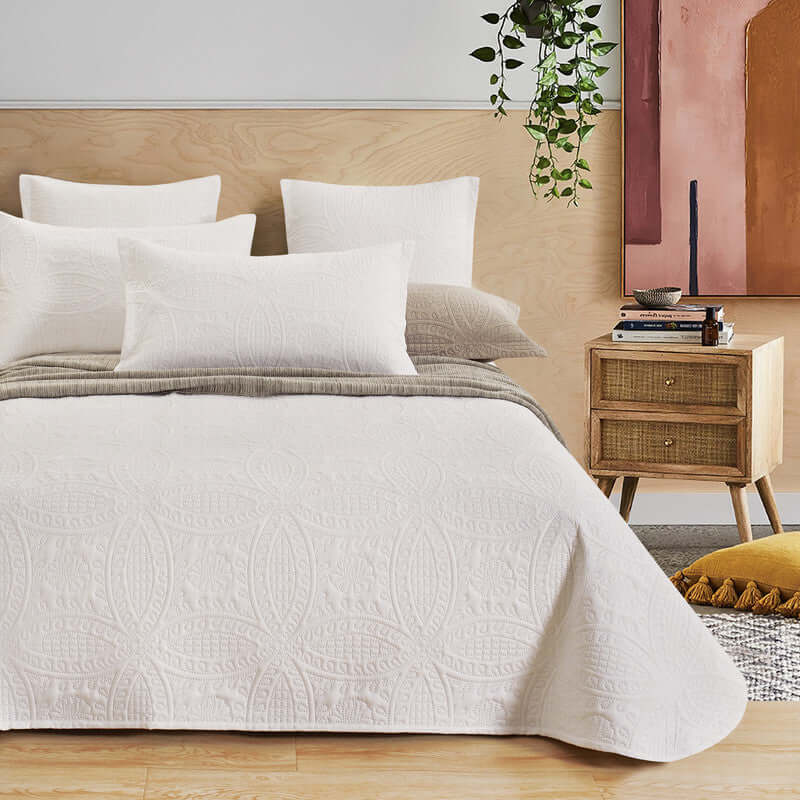 DSZ Product, feed-cond-new, feed-sl-DSZ Freight PayableLisbon Quilted 3 Pieces Embossed Coverlet Set - Queen/Double White - Premium Home & Garden > Bedding > Duvet Covers from Gioia Casa ! Shop Online Buy Now at S & D's Value Store Family Business Best Customer ServiceDSZ Product, feed-cond-new, feed-sl-DSZ Freight Payable