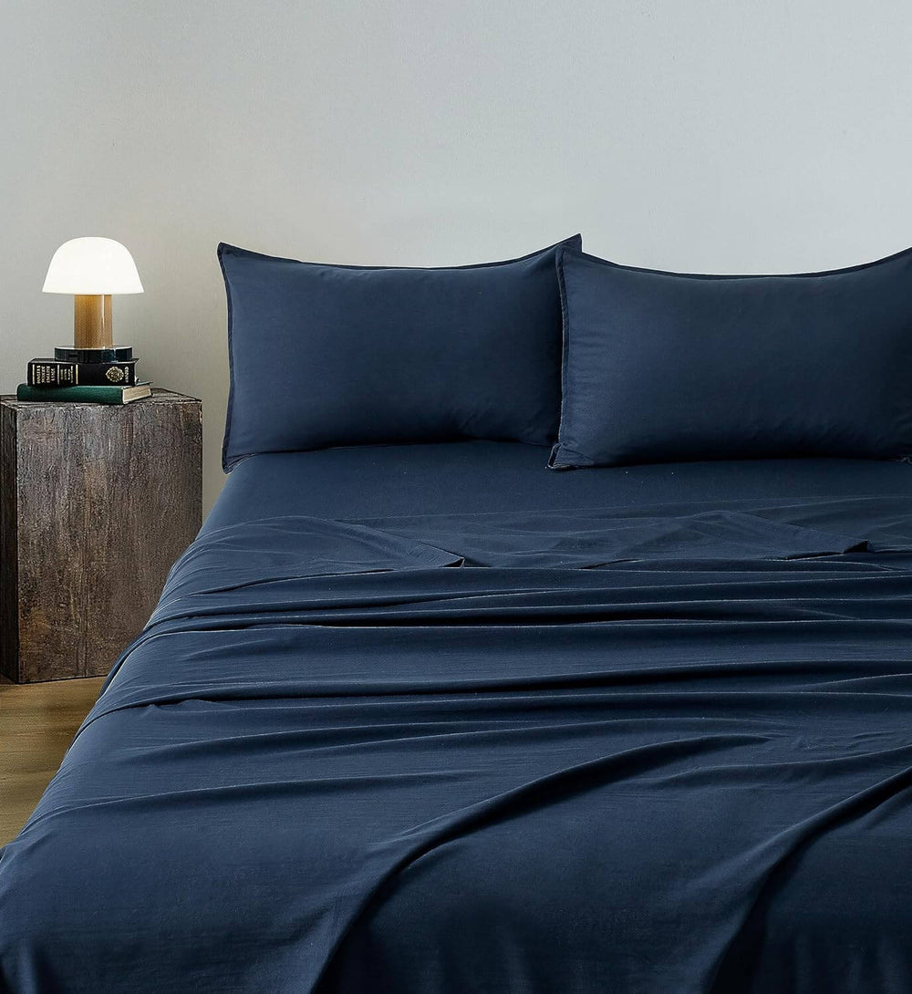 DSZ Product, feed-cond-new, feed-sl-DSZ Freight PayableVintage Washed Microfibre Sheet Set With 2 Pillowcases - Navy - Queen - Premium Home & Garden > Bedding > Bed Sheets from Cleverpolly ! Shop Online Buy Now at S & D's Value Store Family Business Best Customer ServiceDSZ Product, feed-cond-new, feed-sl-DSZ Freight Payable