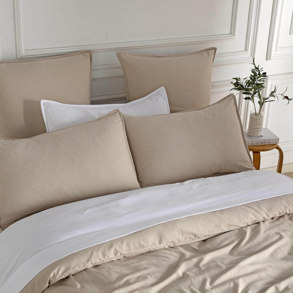 DSZ Product, feed-cond-new, feed-sl-DSZ Freight PayableVintage Washed Microfibre Quilt Cover Set (3Pcs) - Linen - King Size - Premium Home & Garden > Bedding > Quilts & Duvets from Cleverpolly ! Shop Online Buy Now at S & D's Value Store Family Business Best Customer ServiceDSZ Product, feed-cond-new, feed-sl-DSZ Freight Payable