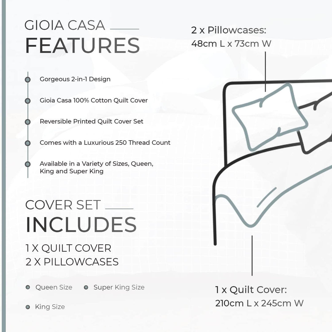 DSZ Product, feed-cond-new, feed-sl-DSZ Freight Payable100% Cotton Nathan Reversible Printed Quilt Cover Set - King Size - Premium Home & Garden > Bedding > Quilts & Duvets from Gioia Casa ! Shop Online Buy Now at S & D's Value Store Family Business Best Customer ServiceDSZ Product, feed-cond-new, feed-sl-DSZ Freight Payable