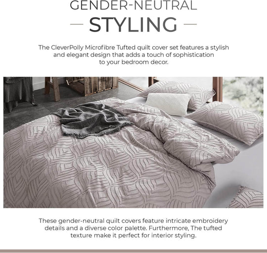 DSZ Product, feed-cond-new, feed-sl-DSZ Freight Payable100% Premium Brushed Microfibre Tufted (3Pcs) Quilt Cover Set - Beige - King Size - Premium Home & Garden > Bedding > Quilts & Duvets from Cleverpolly ! Shop Online Buy Now at S & D's Value Store Family Business Best Customer ServiceDSZ Product, feed-cond-new, feed-sl-DSZ Freight Payable