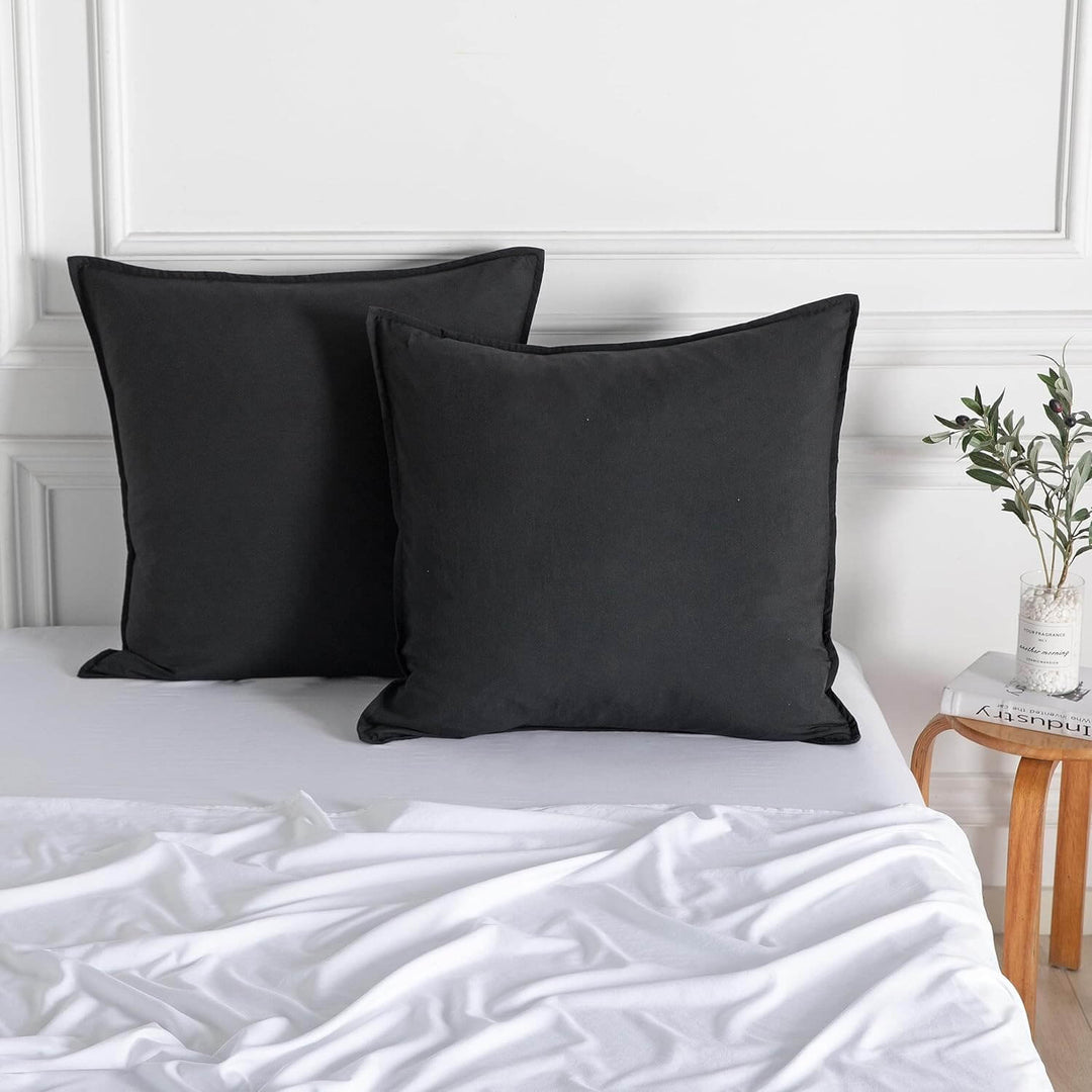 DSZ Product, feed-cond-new, feed-sl-DSZ Freight PayableVintage Washed Microfibre European Pillowcases - Set Of 2 Luxurious European Pillow Covers - Black - Premium Home & Garden > Bedding > Pillowcases from Cleverpolly ! Shop Online Buy Now at S & D's Value Store Family Business Best Customer ServiceDSZ Product, feed-cond-new, feed-sl-DSZ Freight Payable