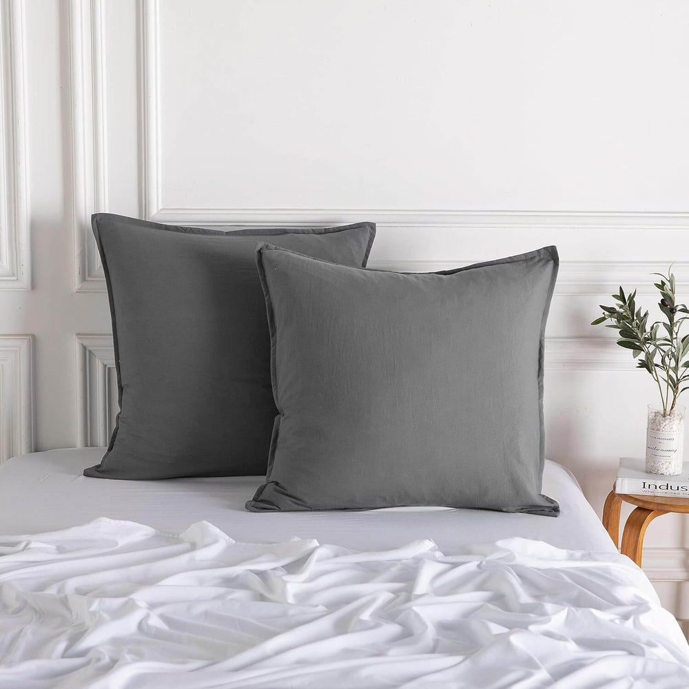 DSZ Product, feed-cond-new, feed-sl-DSZ Freight PayableVintage Washed Microfibre European Pillowcases - Set Of 2 Luxurious European Pillow Covers - Grey - Premium Home & Garden > Bedding > Pillowcases from Cleverpolly ! Shop Online Buy Now at S & D's Value Store Family Business Best Customer ServiceDSZ Product, feed-cond-new, feed-sl-DSZ Freight Payable