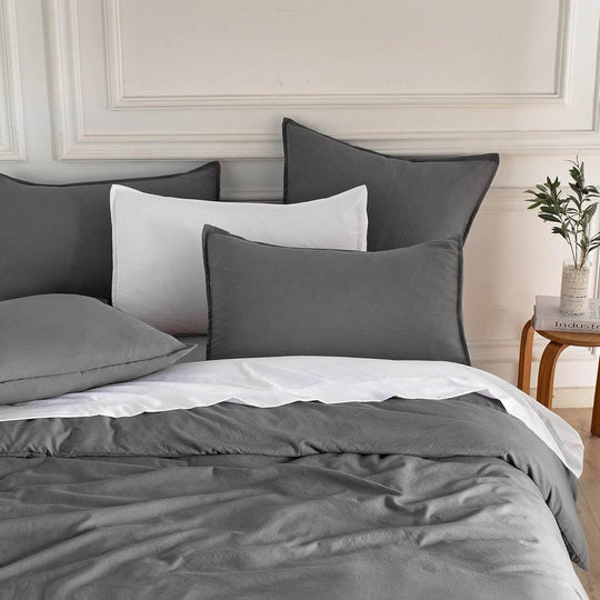 DSZ Product, feed-cond-new, feed-sl-DSZ Freight PayableVintage Washed Microfibre European Pillowcases - Set Of 2 Luxurious European Pillow Covers - Grey - Premium Home & Garden > Bedding > Pillowcases from Cleverpolly ! Shop Online Buy Now at S & D's Value Store Family Business Best Customer ServiceDSZ Product, feed-cond-new, feed-sl-DSZ Freight Payable