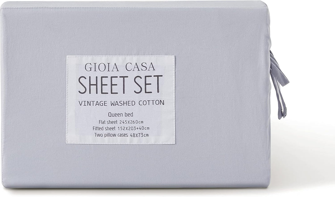 DSZ Product, feed-cond-new, feed-sl-DSZ Freight PayableVintage Washed 100% Cotton Sheet Set With 2 Pillowcases - Silver - King Single - Premium Home & Garden > Bedding > Bed Sheets from Gioia Casa ! Shop Online Buy Now at S & D's Value Store Family Business Best Customer ServiceDSZ Product, feed-cond-new, feed-sl-DSZ Freight Payable