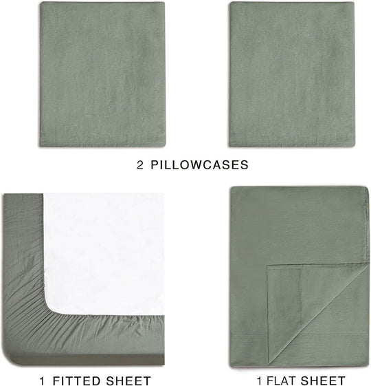 DSZ Product, feed-cond-new, feed-sl-DSZ Freight PayableVintage Washed Microfibre Sheet Set With 1 Pillowcase - Khaki Green - King Single - Premium Home & Garden > Bedding > Bed Sheets from Cleverpolly ! Shop Online Buy Now at S & D's Value Store Family Business Best Customer ServiceDSZ Product, feed-cond-new, feed-sl-DSZ Freight Payable