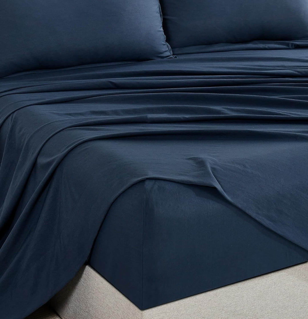 DSZ Product, feed-cond-new, feed-sl-DSZ Freight PayableVintage Washed Microfibre Sheet Set With 1 Pillowcase - Navy - King Single - Premium Home & Garden > Bedding > Bed Sheets from Cleverpolly ! Shop Online Buy Now at S & D's Value Store Family Business Best Customer ServiceDSZ Product, feed-cond-new, feed-sl-DSZ Freight Payable