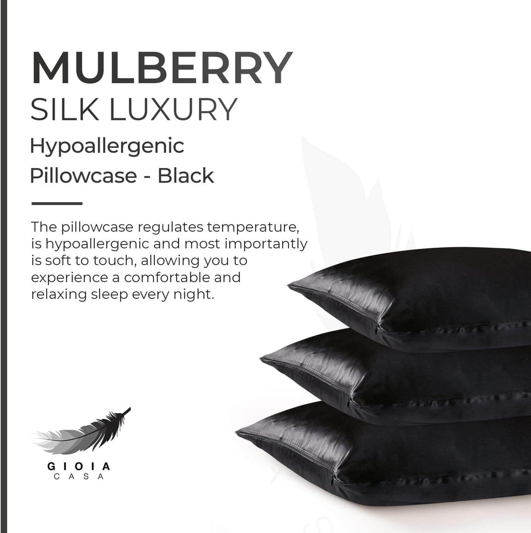 DSZ Product, feed-cond-new, feed-sl-DSZ Freight Payable, newLuxury Pillowcase - 100% Pure Mulberry Silk On Both Sides - Black - Premium Home & Garden > Bedding > Pillowcases from Gioia Casa ! Shop Online Buy Now at S & D's Value Store Family Business Best Customer ServiceDSZ Product, feed-cond-new, feed-sl-DSZ Freight Payable, new