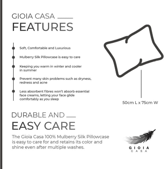 DSZ Product, feed-cond-new, feed-sl-DSZ Freight Payable, newLuxury Pillowcase - 100% Pure Mulberry Silk On Both Sides - Black - Premium Home & Garden > Bedding > Pillowcases from Gioia Casa ! Shop Online Buy Now at S & D's Value Store Family Business Best Customer ServiceDSZ Product, feed-cond-new, feed-sl-DSZ Freight Payable, new