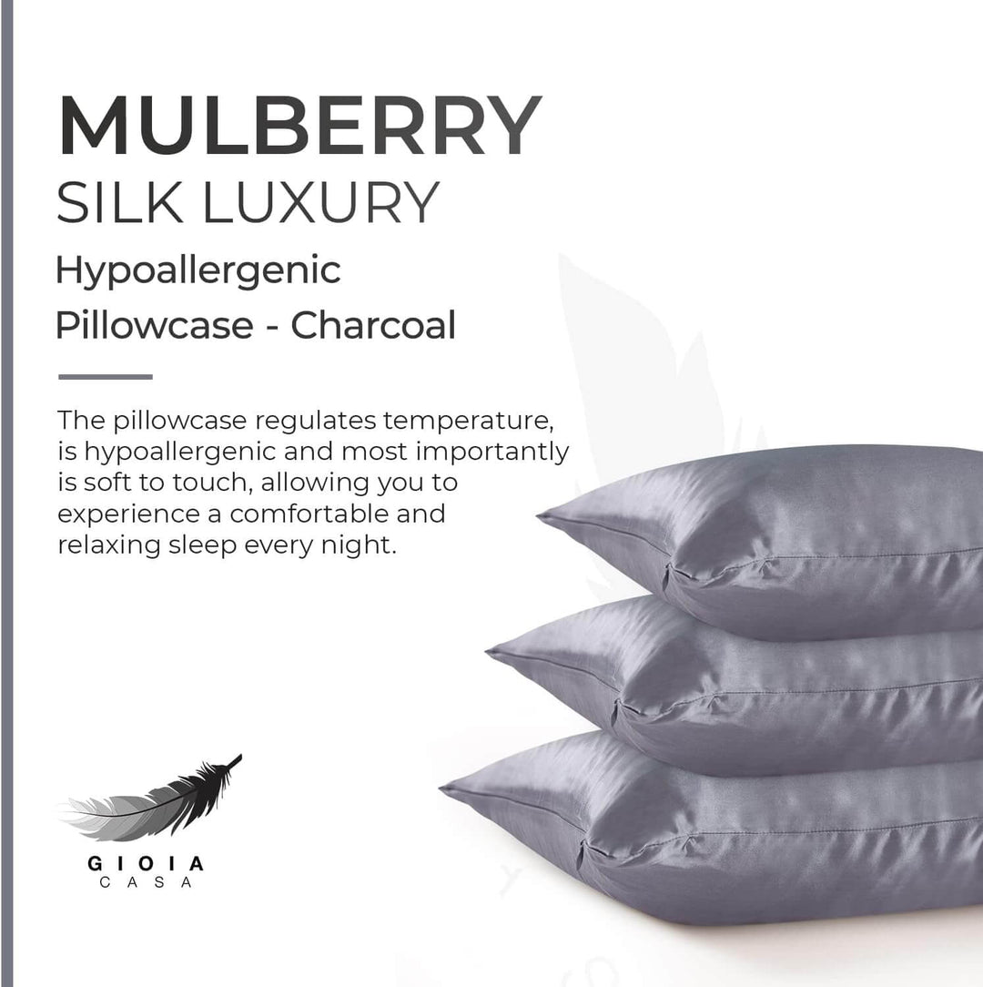 DSZ Product, feed-cond-new, feed-sl-DSZ Freight Payable, newLuxury Pillowcase - 100% Pure Mulberry Silk On Both Sides - Charcoal - Premium Home & Garden > Bedding > Pillowcases from Gioia Casa ! Shop Online Buy Now at S & D's Value Store Family Business Best Customer ServiceDSZ Product, feed-cond-new, feed-sl-DSZ Freight Payable, new