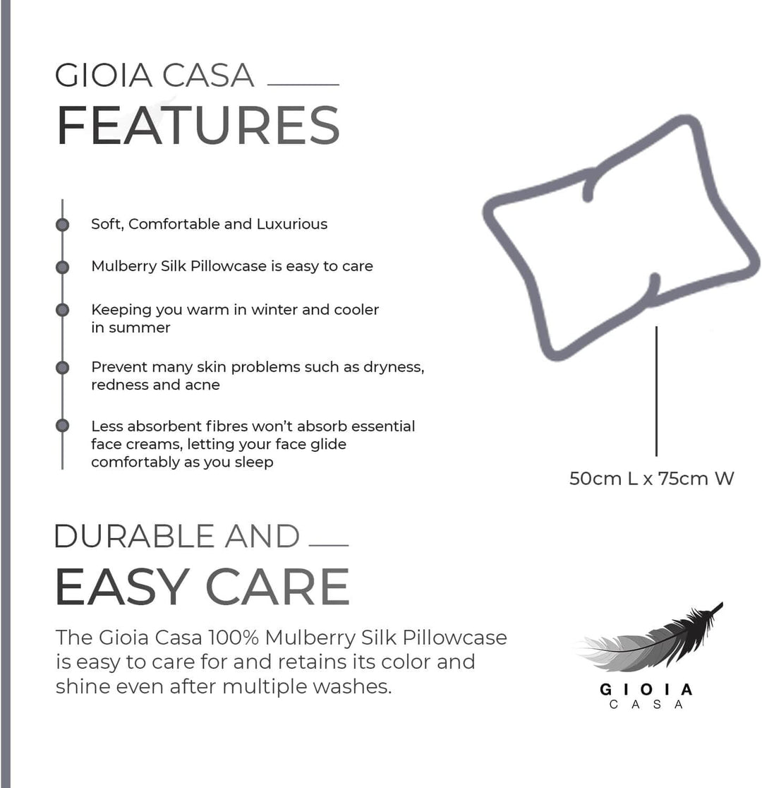 DSZ Product, feed-cond-new, feed-sl-DSZ Freight Payable, newLuxury Pillowcase - 100% Pure Mulberry Silk On Both Sides - Charcoal - Premium Home & Garden > Bedding > Pillowcases from Gioia Casa ! Shop Online Buy Now at S & D's Value Store Family Business Best Customer ServiceDSZ Product, feed-cond-new, feed-sl-DSZ Freight Payable, new